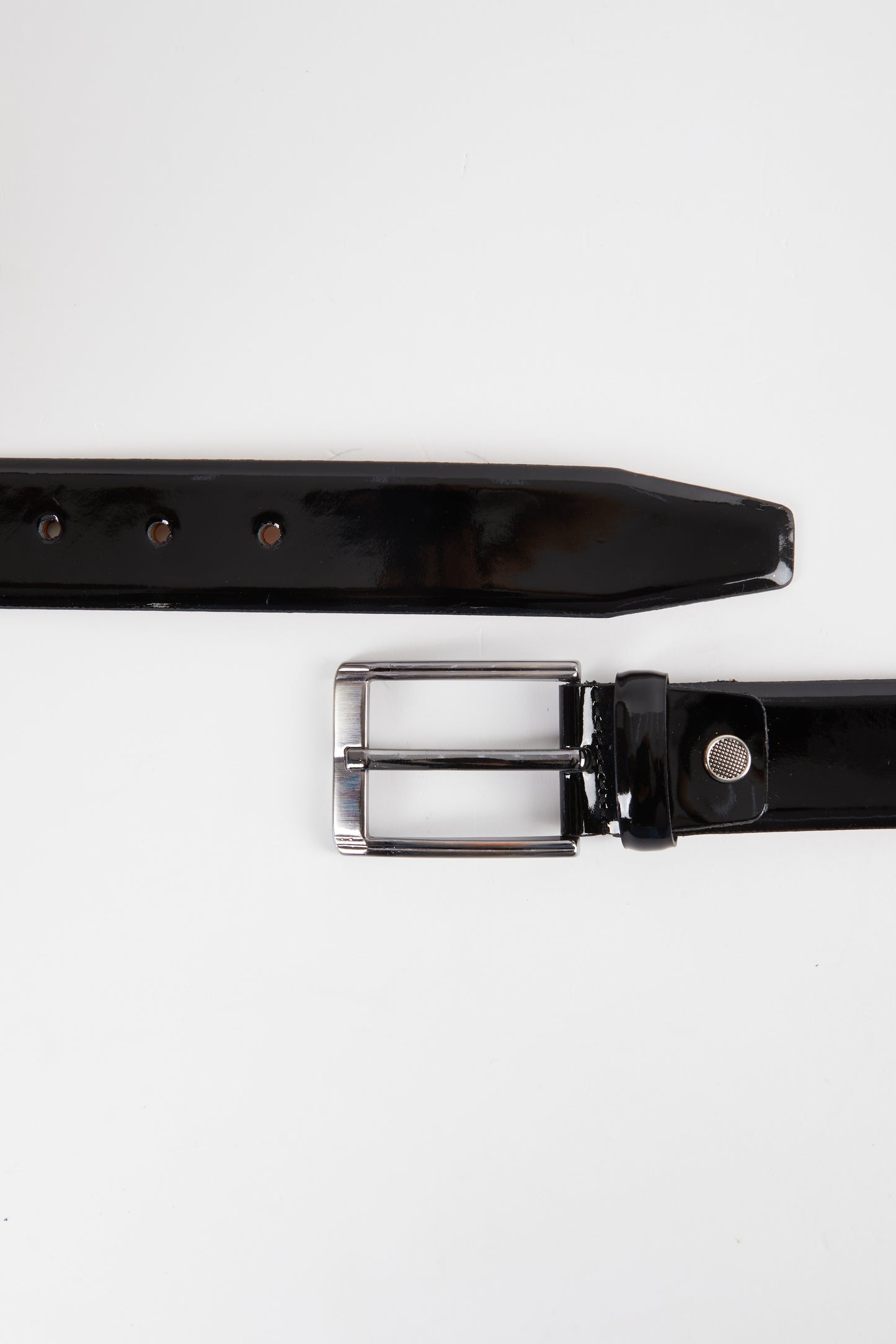 Men’s Patent Leather Belt Black