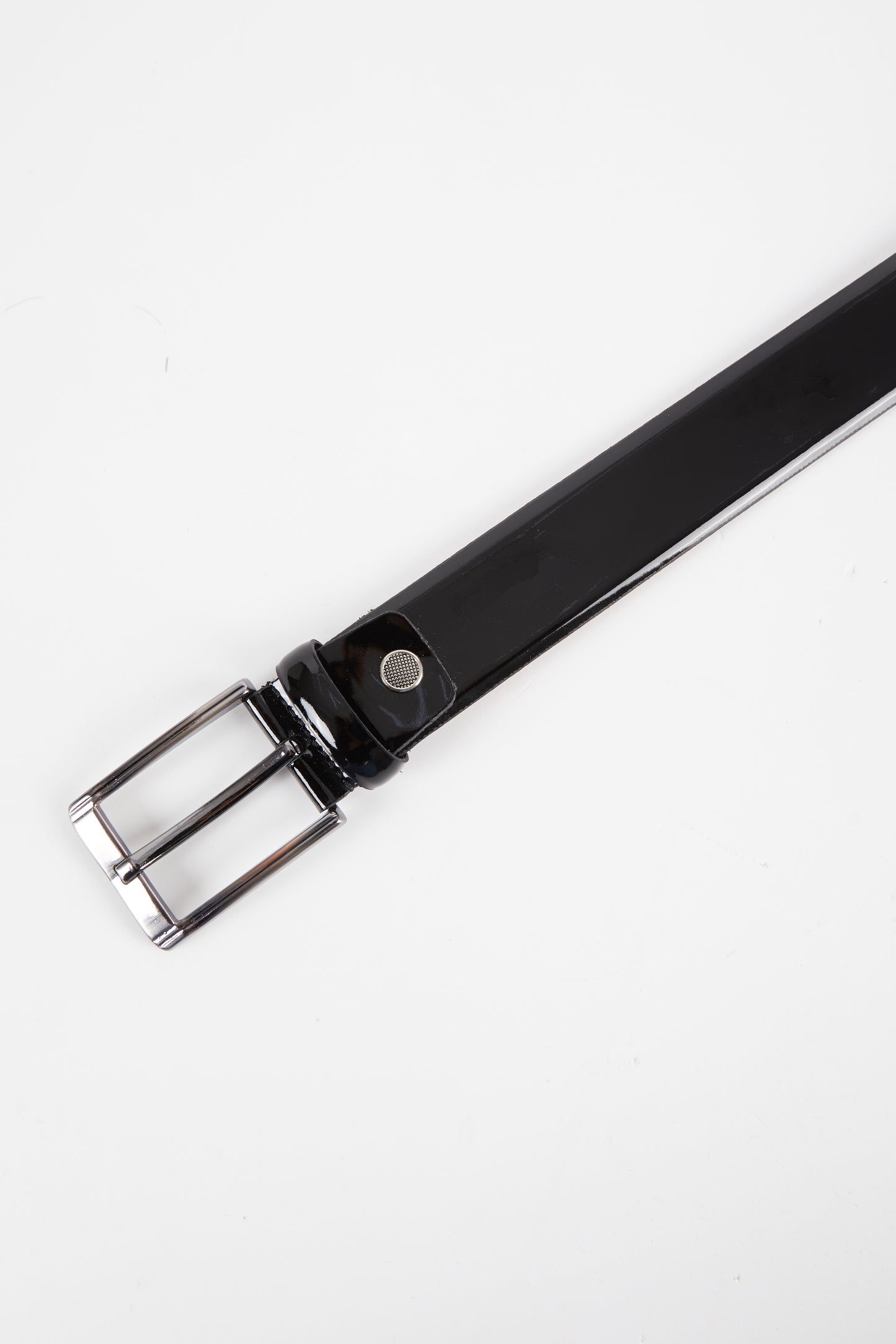 Men’s Patent Leather Belt Black