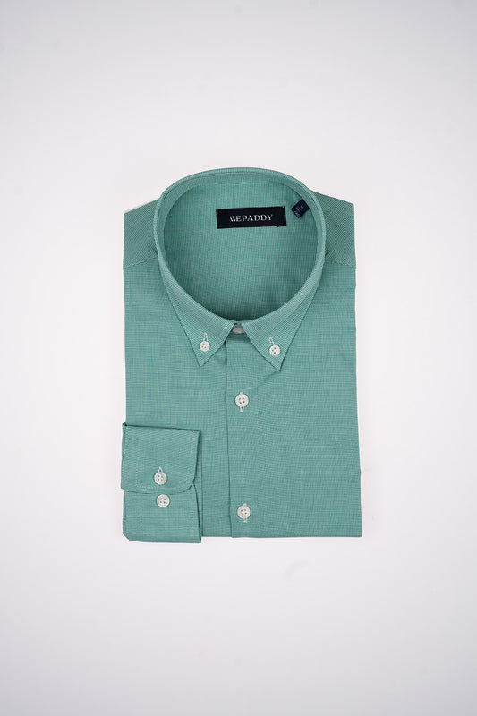 Easy Cared Textured Green Shirt