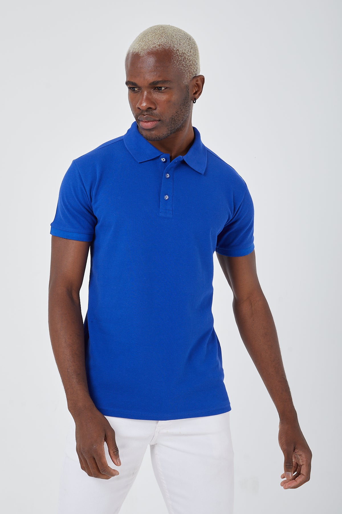 Blue Men’s Polo Neck T-Shirt